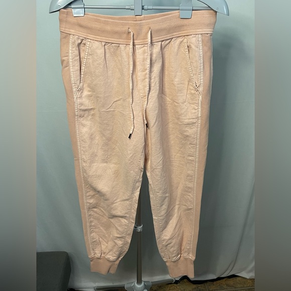 GAP Pants - GAP Linen Cotton Joggers Womens Medium Peach Drawstring Relaxed Tapered Pants